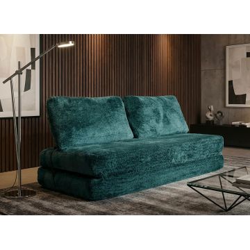 Canapea extensibila 2 locuri, Mauro Ferretti, Faster, 150x100x80 cm, ambalata vidata, poliester/burete, turcoaz