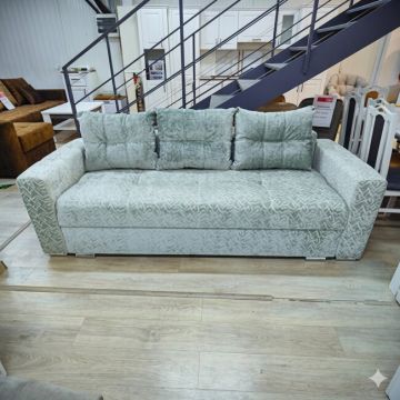 Canapea extensibilă Alina, ladă depozitare, saltea tip relaxa cu arcuri, structură lemn masiv + PAL, 230x72x95 cm, personalizabil