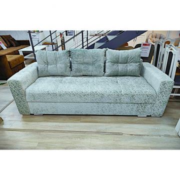 Canapea extensibilă Alina, ladă depozitare, saltea tip relaxa cu arcuri, structură lemn masiv + PAL, 230x72x95 cm, personalizabil