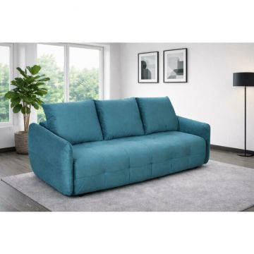 Canapea extensibilă Bonaire, spațiu depozitare inclus, design modern, 228x110x93 cm, gri