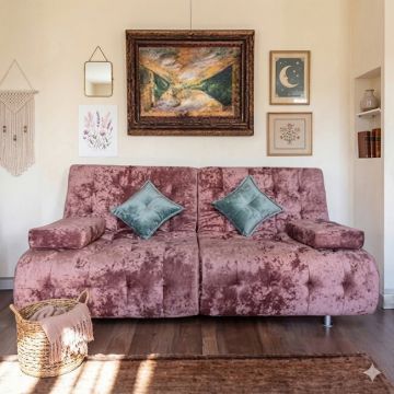 Canapea extensibilă Cairo, gri - 200x120 cm, ladă depozitare, stofă rezistentă