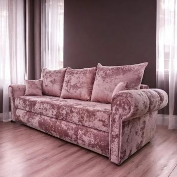 Canapea extensibilă Carmen, 3 locuri, ladă depozitare, stofă, 230x100 cm, culoare personalizată