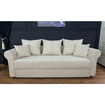 Canapea Extensibilă Elsa Bonell Mini, ladă depozitare integrată, sistem Doppelliege, tapițerie premium, 230x145x75 cm, Culoare personalizabilă
