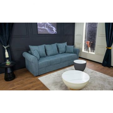 Canapea Extensibilă Elsa Memory Mini, funcție rabatabilă, ladă depozitare, spumă memory premium, 230x96x75 cm, Culoare personalizabilă