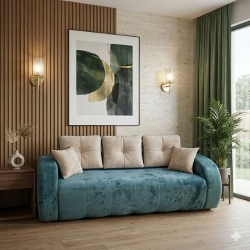 Canapea extensibilă Madrid, culoare personalizabila - 235x106 cm, saltea cu spumă poliuretanică, confort premium