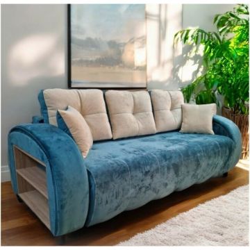 Canapea extensibilă Madrid, saltea spumă poliuretanică, confort premium, 235x106 cm, culoare personalizată