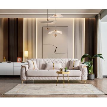 Canapea extensibila Milano, Crem