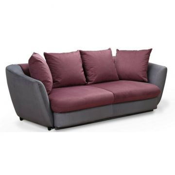 Canapea extensibilă Nimbus, design modern, cadru lemn esență tare și PAL, arcuri sinusoidale și poliuretan, picioare plastic H 5 cm, 237x117 cm, personalizabilă