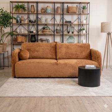 Canapea Extensibilă Santiago Design Modular, Stofă Premium, 237x107x93 cm, Gri Închis