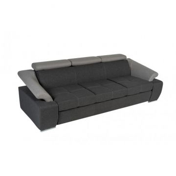 Canapea extensibilă Toledo, cu tetiere reglabile și spațiu de dormit, 245x96x89 cm, culoare la alegere