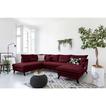 Canapea Modulară, textil, bordo