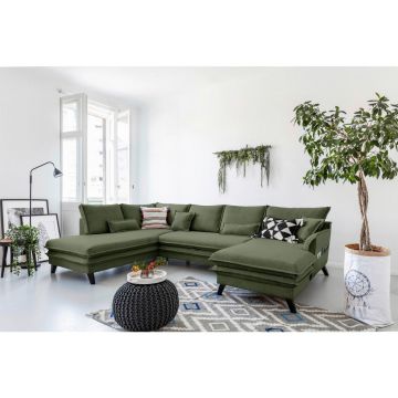 Canapea Modulară, textil, verde