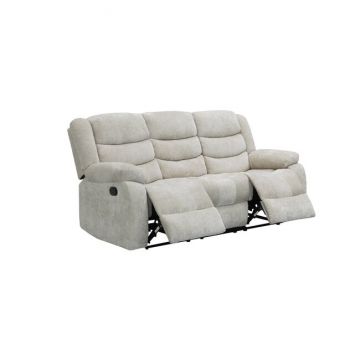 Canapea recliner Relax 3 locuri, tapițată catifea, suport picioare, 205x88x105 cm, design ergonomic
