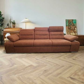 Canapea Venus, Extensibilă Cu Tetiere Reglabile, Cadru Lemn Masiv, 3 Locuri, Culoare La Alegere