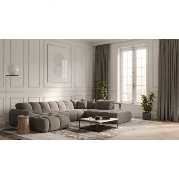 Colțar Bullet extensibil, cu tetiere reglabile, tapițat cu stofă, 294x194x80 cm