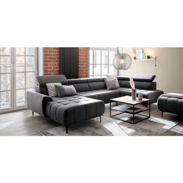 Colțar Cancun, extensibil și confortabil, spumă poliuretanică și arcuri, 341x189x103 cm, personalizabil