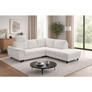 Colțar extensibil Amalfi, ladă depozitare, cadru lemn și poliuretan, 245x236 cm, diverse culori