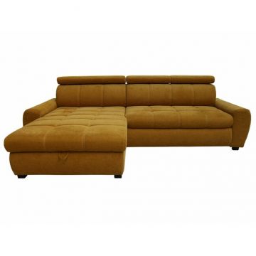 Colțar Fenix N, design modern cu influențe industriale, spumă poliuretanică și arcuri, stofă rezistentă, 277x175x88 cm, personalizabil