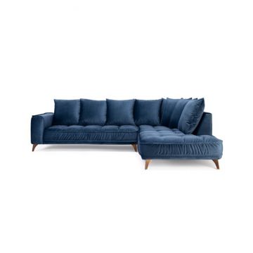 Colțar fix Belavio Set 2, cu șezut matlasat și picioare metalice, 288x210x92 cm, culoare la alegere