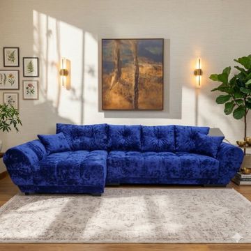 Colțar Palermo Tip 2 extensibil, culoare personalizabila - 362x150 cm, ladă depozitare, stofă rezistentă