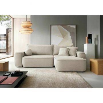 Colțar Sandvia, cu ladă de depozitare, spațiu de dormit generos, material premium, dimensiuni 283 x 168 cm