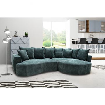 Colțar Strada N, extensibil cu ladă depozitare și spațiu de dormit 270x135 cm, spumă poliuretanică și arcuri, 307x194x103 cm, personalizabil