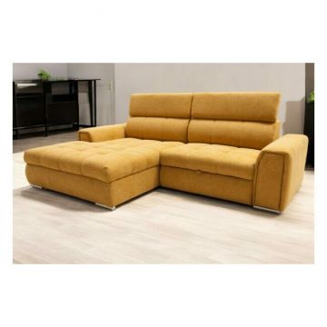 Colțar Vesta, extensibil cu ladă depozitare, spumă poliuretanică și arcuri, 260x175x105 cm, personalizabil