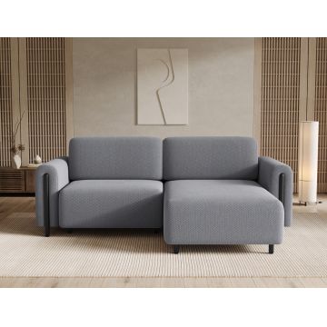 Coltar extensibil dreapta 3 locuri ELTAP, RT-BL-05CAL, Acossta, 244x154x95 cm, lemn/poliester, gri/negru