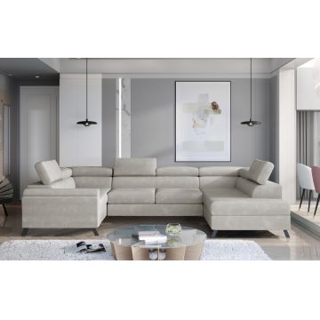 Coltar extensibil dreapta 4 locuri ELTAP, Esc-37, Escada, 336x200x92 cm, lemn/poliester, bej deschis