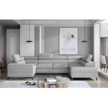 Coltar extensibil dreapta 4 locuri ELTAP, Esc-38, Escada, 336x200x92 cm, lemn/poliester, gri deschis