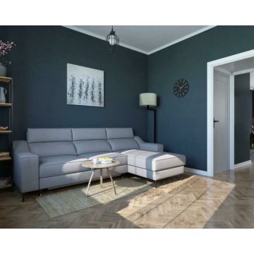 Coltar extensibil Malibu, design modern, tapițerie premium, 145/162/73 cm, culoare personalizată