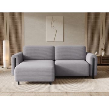 Coltar extensibil stanga 3 locuri ELTAP, LT-BL-03JAR, Acossta, 244x154x95 cm, lemn/poliester, gri/negru