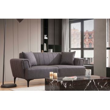 Canapea 2 locuri, Atelier del Sofa, 560ARE2238, Gri inchis