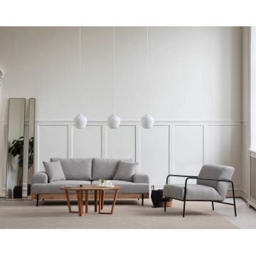 Canapea 3 locuri, Atelier del Sofa, 560ARE2121, Gri