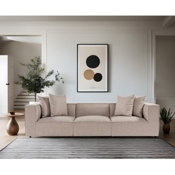 Canapea 3 locuri, Atelier del Sofa, 560ARE2195, Bej nisip