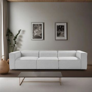 Canapea 3 locuri, Atelier del Sofa, 560ARE2208, Gri deschis