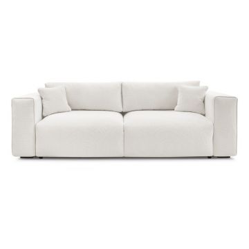 Canapea albă extensibilă/cu spațiu de depozitare 265 cm Ezechiel – Bobochic Paris