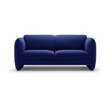 Canapea albastră cu tapițerie din catifea 168 cm Georgia – Micadoni