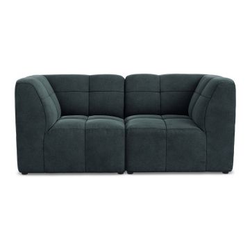 Canapea albastră cu tapițerie din catifea 180 cm Aloha – Makamii