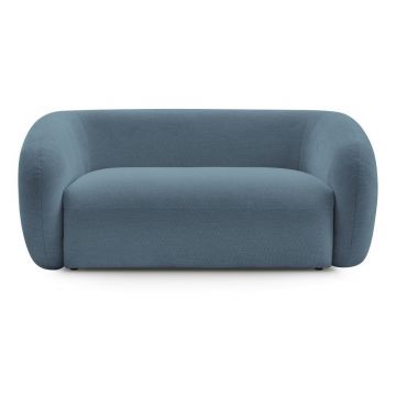 Canapea albastră cu tapițerie din chenille 160 cm Celine – Bobochic Paris