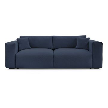 Canapea albastră extensibilă/cu spațiu de depozitare 265 cm Ezechiel – Bobochic Paris