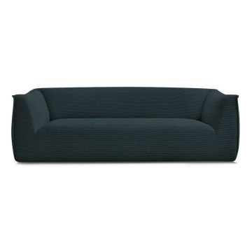 Canapea albastru-închis cu tapițerie din catifea reiată 242 cm Giorgia – Bobochic Paris