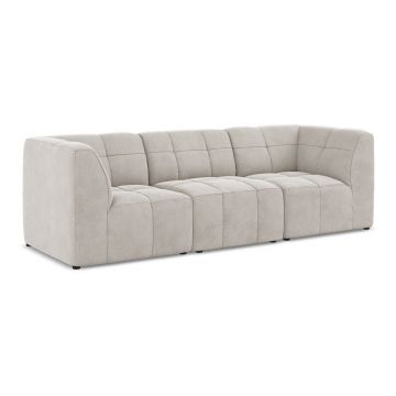 Canapea bej cu tapițerie din catifea 255 cm Aloha – Makamii