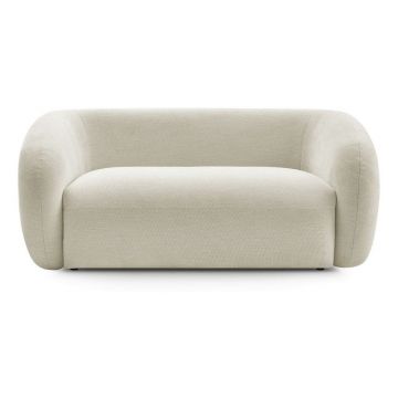 Canapea bej cu tapițerie din chenille 160 cm Celine – Bobochic Paris