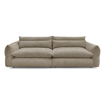 Canapea bej cu tapițerie din chenille 276 cm Neil – Bobochic Paris