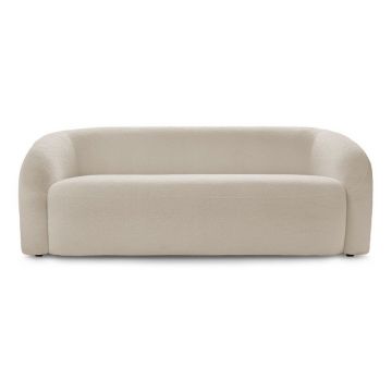 Canapea bej cu tapițerie din țesătură bouclé 193 cm Elina – Bobochic Paris
