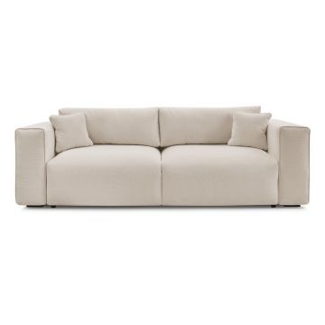 Canapea bej extensibilă/cu spațiu de depozitare 265 cm Ezechiel – Bobochic Paris