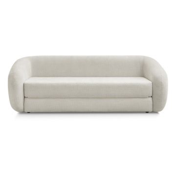 Canapea bej extensibilă cu tapițerie din chenille 228 cm Neyo – Bobochic Paris