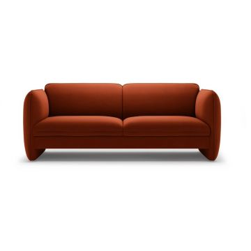 Canapea cărămizie cu tapițerie din catifea 204 cm Georgia – Micadoni