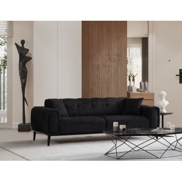 Canapea extensibila 3 locuri, Atelier del Sofa, 560ARE2361, Negru